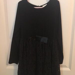 Girls Tween Black Party Lace Dress Bow 13